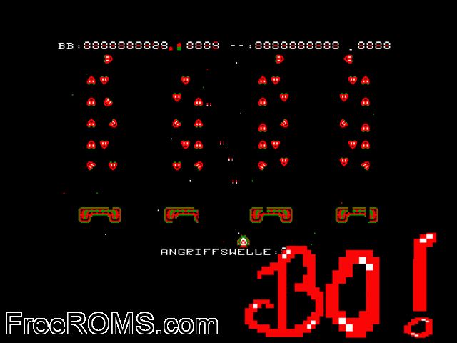 Bo! (G) (1994) (PD) [a1] Amstrad CPC game showing 3D box cover and gameplay screenshot